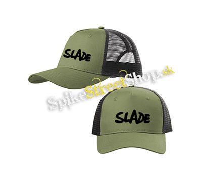 SLADE - Logo - olivovočierna sieťkovaná šiltovka model "Trucker Cap"