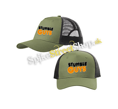 STUMBLE GUYS - Logo - olivovočierna sieťkovaná šiltovka model "Trucker Cap"
