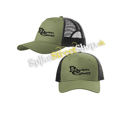 THE BLACK CROVES - Logo Black - olivovočierna sieťkovaná šiltovka model "Trucker Cap"