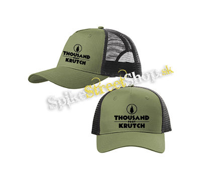 THOUSAND FOOT KRUTCH - Logo Crest - olivovočierna sieťkovaná šiltovka model "Trucker Cap"