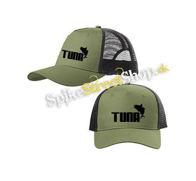 TUNA - olivovočierna sieťkovaná šiltovka model "Trucker Cap"