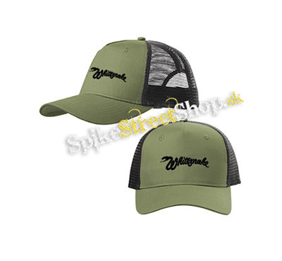WHITESNAKE - Logo - olivovočierna sieťkovaná šiltovka model "Trucker Cap"