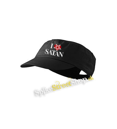 I LOVE SATAN - Pentagram Heart - šiltovka army cap