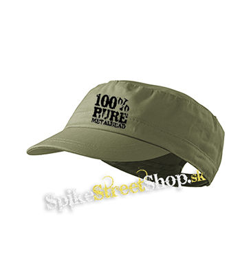 100% PURE METAL HEAD - olivová šiltovka army cap