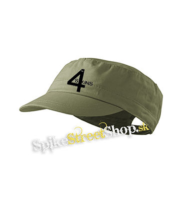 4 SKINS - Logo - olivová šiltovka army cap