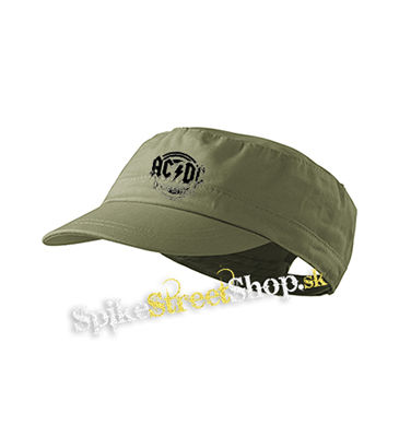 ACDC - Rock Or Bust - olivová šiltovka army cap