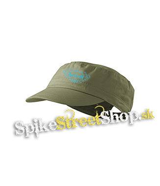 ADDISON RAE - Logo - olivová šiltovka army cap
