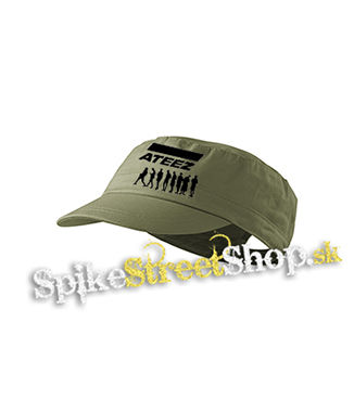 ATEEZ - Logo & Silhouette - olivová šiltovka army cap