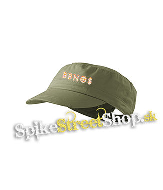 BBNOS - Logo Fire - olivová šiltovka army cap