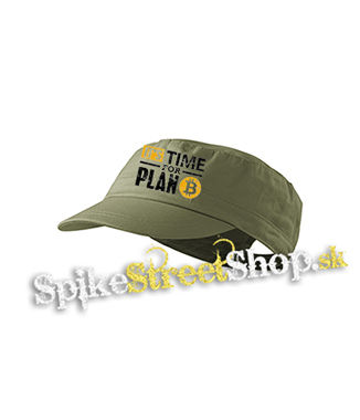 BITCOIN - Its Time For Plan B - olivová šiltovka army cap