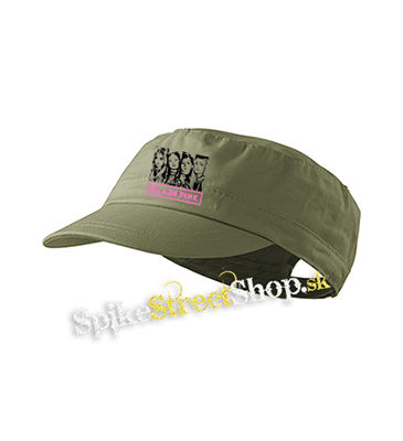 BLACKPINK - Logo & Band - olivová šiltovka army cap