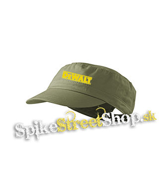 DEWALT - Yellow Logo - olivová šiltovka army cap
