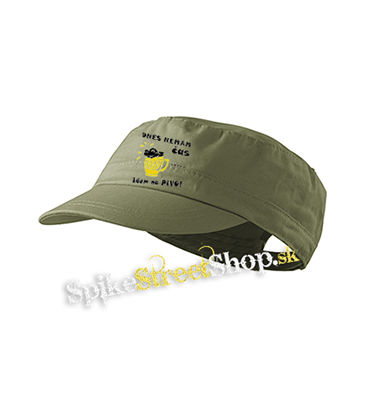 DNES NEMAM CAS, IDEM NA PIVO - olivová šiltovka army cap