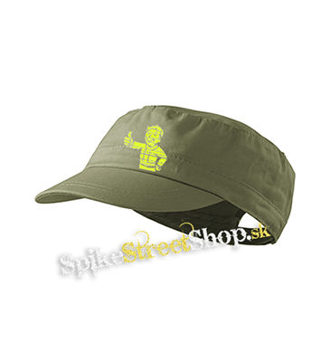 FALLOUT - Vault Boy Green Vintage - olivová šiltovka army cap
