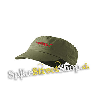 GOREFEST - Logo Red - olivová šiltovka army cap