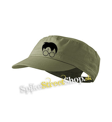 HARRY POTTER - Glasses Bold Crest - olivová šiltovka army cap