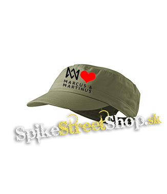 I LOVE MARCUS & MARTINUS - Motive 1 - olivová šiltovka army cap