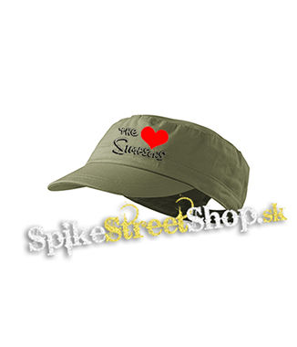 I LOVE THE SIMPSONS - olivová šiltovka army cap