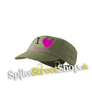 I LOVE ZENDAYA - olivová šiltovka army cap