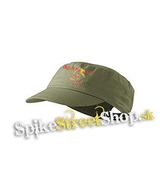 IRON MAIDEN - Red Yellow Senjutsu Samurai - olivová šiltovka army cap
