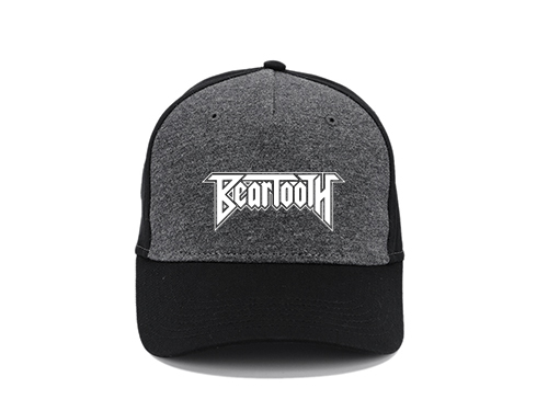 BEARTOOTH - Logo White - šedočierna bavlnená šiltovka