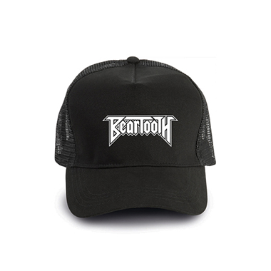 BEARTOOTH - Logo White - čierna bavlnená sieťkovaná šiltovka model "Trucker Cap"