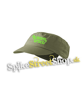MUNICIPAL WASTE - Logo Green - olivová šiltovka army cap