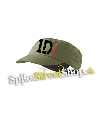 ONE DIRECTION - Red Logo - olivová šiltovka army cap