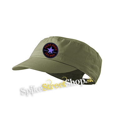 PUNK ROCK LEGEND - Charlie Harper Color - olivová šiltovka army cap