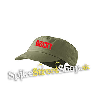 ROCKY - Red Rocky Balboa Movie Logo - olivová šiltovka army cap