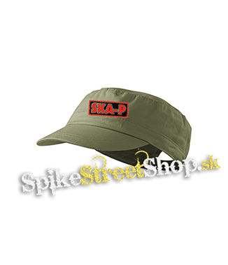 SKA-P - Red Logo - olivová šiltovka army cap