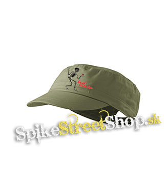 SOCIAL DISTORTION - Skeleton & Logo - olivová šiltovka army cap