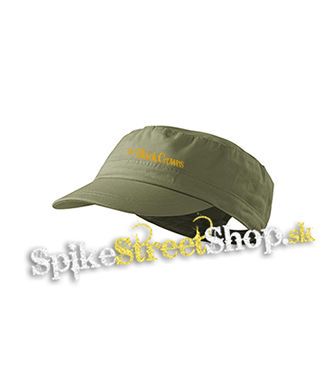 THE BLACK CROWES - Logo - olivová šiltovka army cap