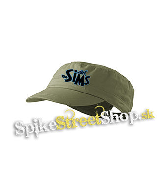 THE SIMS - Logo - olivová šiltovka army cap