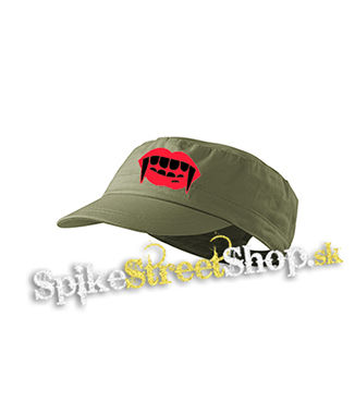 ZUBY UPÍRA - Vampire Teeth - olivová šiltovka army cap