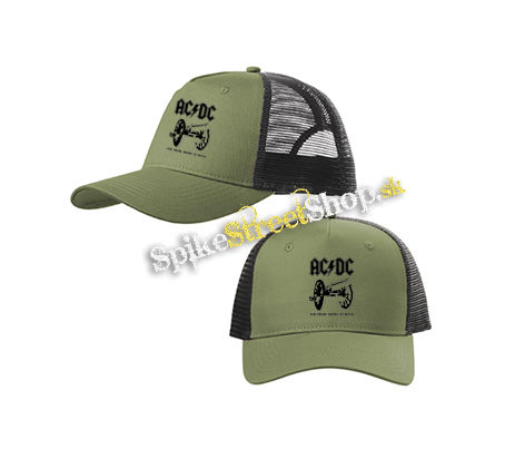 ACDC - For Those About To Rock - olivovočierna sieťkovaná šiltovka model "Trucker Cap"