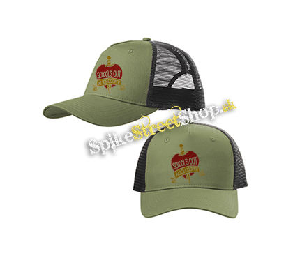 ALICE COOPER - School's Out - olivovočierna sieťkovaná šiltovka model "Trucker Cap"