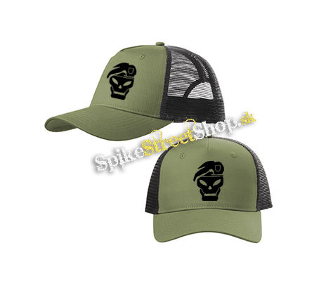 CALL OF DUTY  - Lebka - olivovočierna sieťkovaná šiltovka model "Trucker Cap"