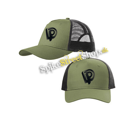DEEP PURPLE - Crest Motive 2 - olivovočierna sieťkovaná šiltovka model "Trucker Cap"