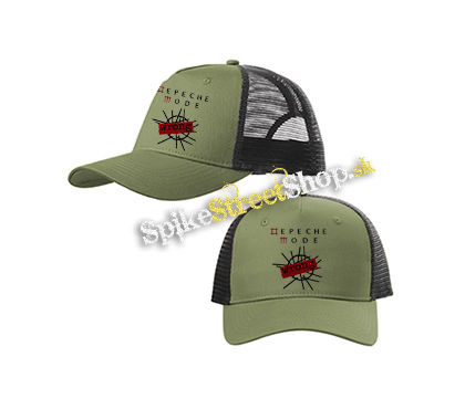 DEPECHE MODE - Wrong - olivovočierna sieťkovaná šiltovka model "Trucker Cap"