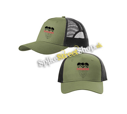 EVIL DEAD - Logo American Heavy Thrash Metal Band - olivovočierna sieťkovaná šiltovka model "Trucker Cap"