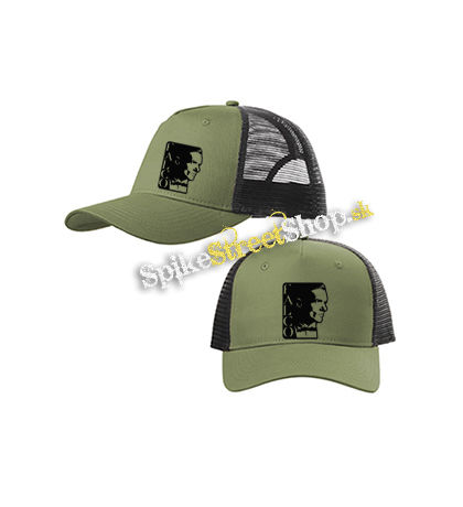 FALCO - Portrait - olivovočierna sieťkovaná šiltovka model "Trucker Cap"