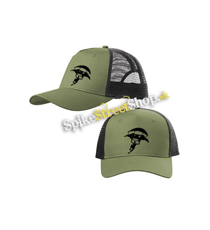 FORTNITE - Glider Man - olivovočierna sieťkovaná šiltovka model "Trucker Cap"