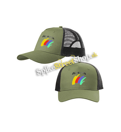 HELLOWEEN - Chameleon - olivovočierna sieťkovaná šiltovka model "Trucker Cap"
