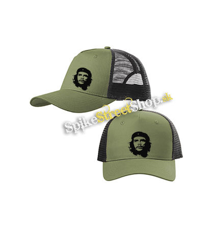 CHE GUEVARA - Motive 2 - olivovočierna sieťkovaná šiltovka model "Trucker Cap"