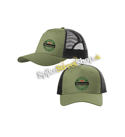JEFF HANNEMAN - Hanneman Badge Trace - olivovočierna sieťkovaná šiltovka model "Trucker Cap"