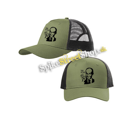 LOUIS DE FUNÉS - Portrait - olivovočierna sieťkovaná šiltovka model "Trucker Cap"