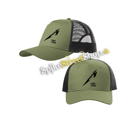 METALLICA - Hardwired Crest - olivovočierna sieťkovaná šiltovka model "Trucker Cap"