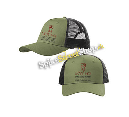 MOR HO - olivovočierna sieťkovaná šiltovka model "Trucker Cap"