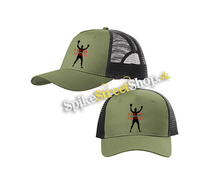 MUHAMMAD ALI - I Am The Greatest - olivovočierna sieťkovaná šiltovka model "Trucker Cap"